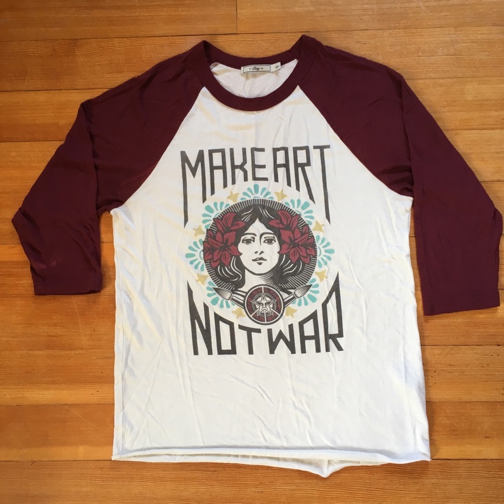 Obey 3/4 Sleeve Baseball T shirt